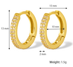 Cathy Paved Hoop Earrings