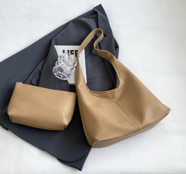 2pcs Handbags Large Capacity Bag Underarm Soft