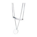 925 Silver Coin Layered Necklace