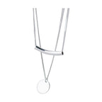 925 Silver Coin Layered Necklace