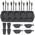 Student Cafeteria Dinner Plate Bowl Cup Utensil