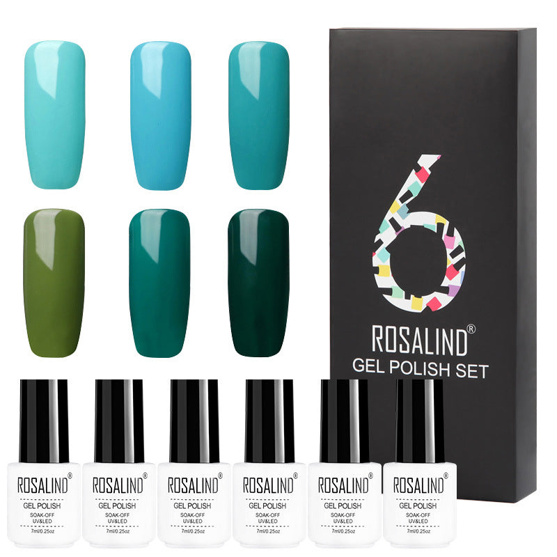 6-Piece ROSALIND Nude Gel Polish Set – 12 Shades