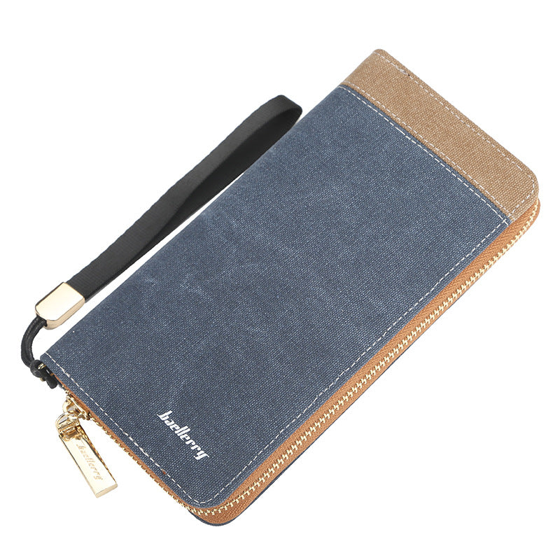 Vintage Canvas Clutch Bag Zipper
