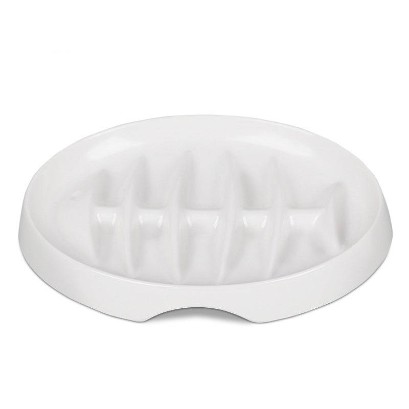 Cat Slow Feeder Bowl Feed Dish Fishbone