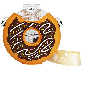 Portable Donut Water Bottle Tritan Plastic Straw