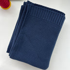 Knitted Cotton Swaddle with Overlock Edge