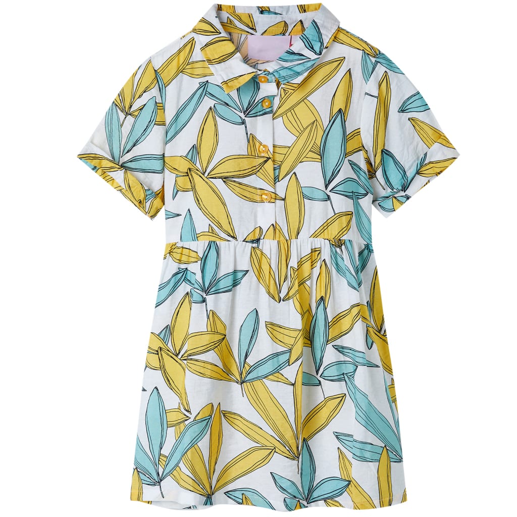 Girls' Leaf Print Dress