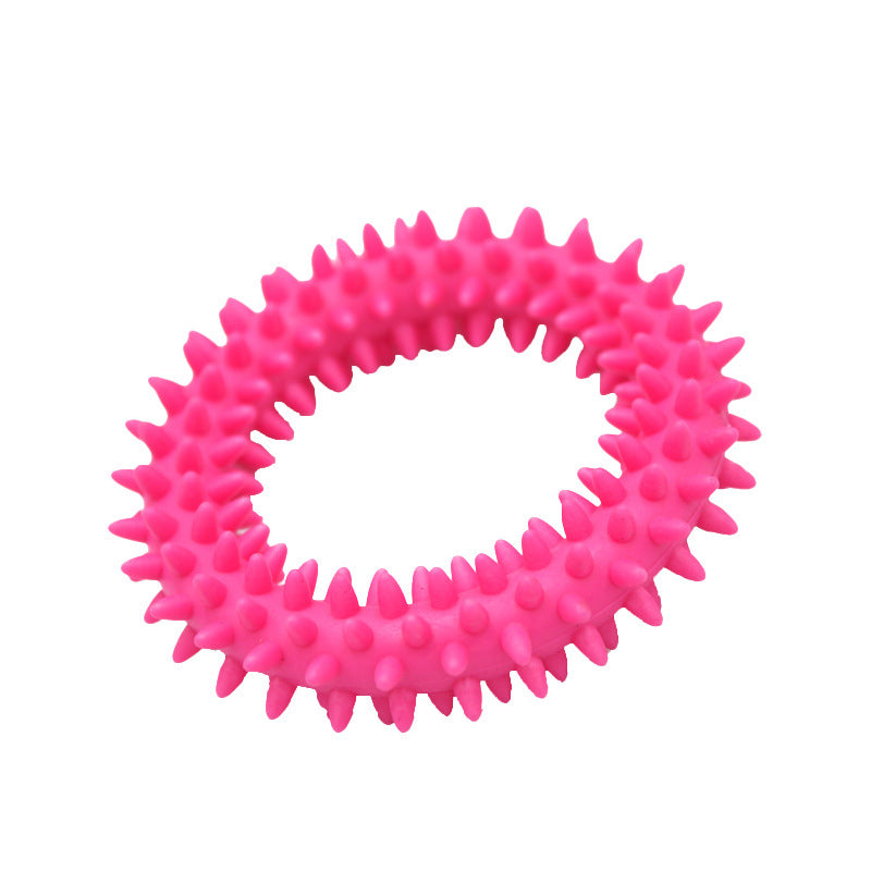 Dog Chew Toy Tpr Spiky Circle Ring