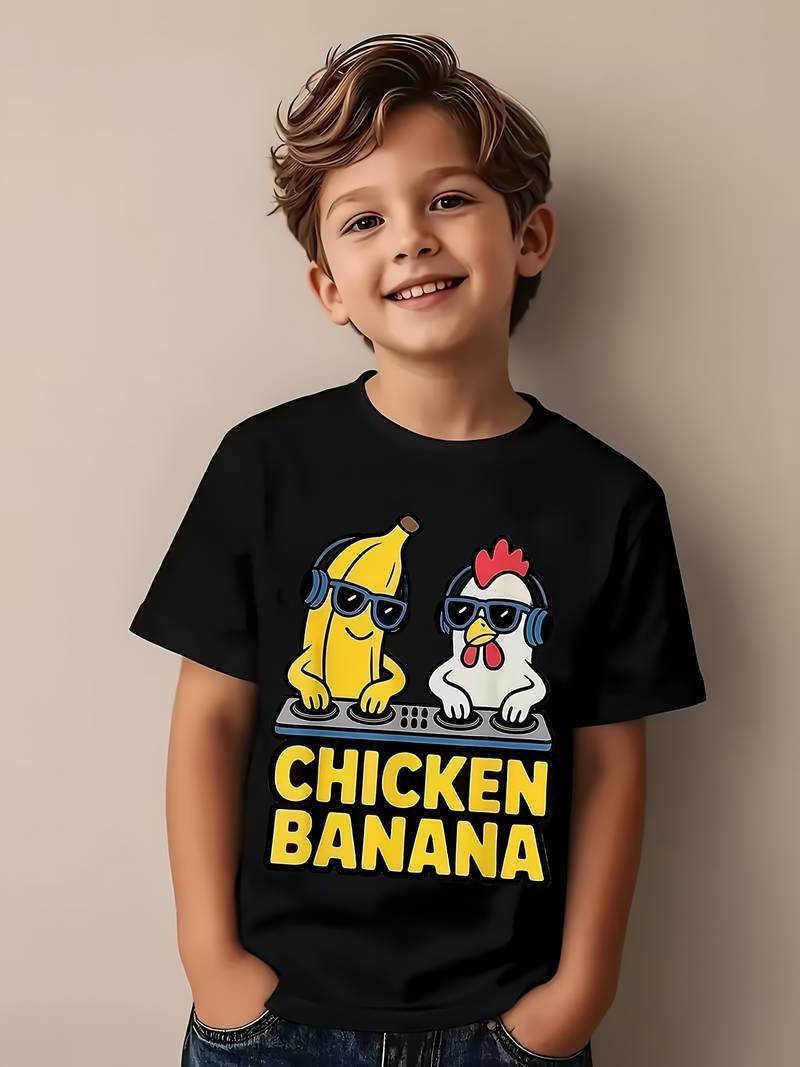 Rabbit-print Cartoon Kids T-shirt