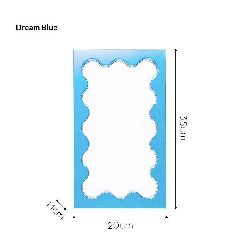 Square Wave Pattern Vanity Mirror Wall Entryway