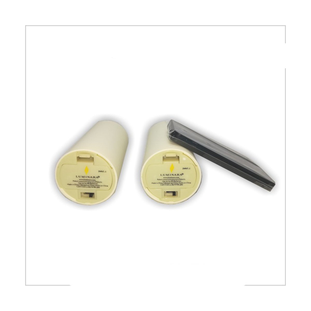 Abui-2pcs Luminara Flameless Moving Flame Lamp Votive
