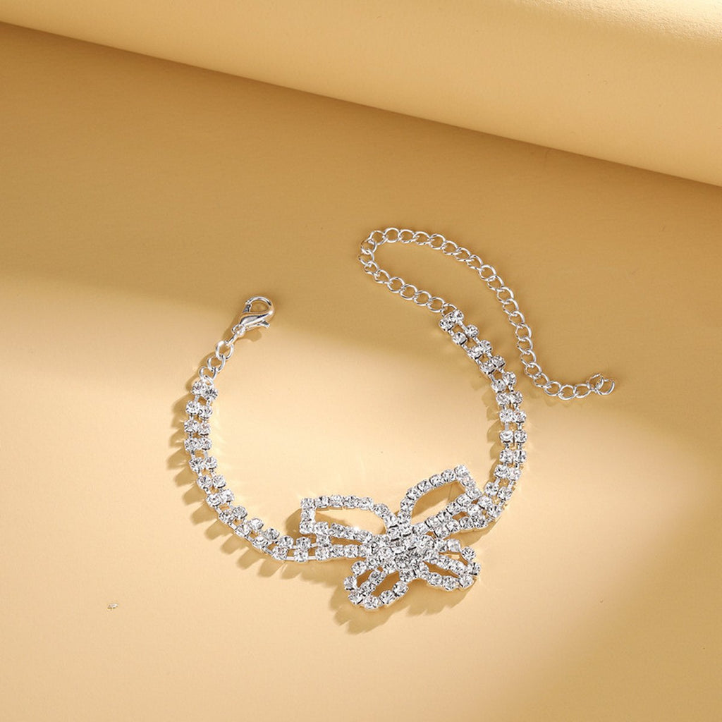Accessories Full Diamond Butterfly Anklet Multi-layer Rhinestone