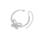 Accessories Full Diamond Butterfly Anklet Multi-layer Rhinestone