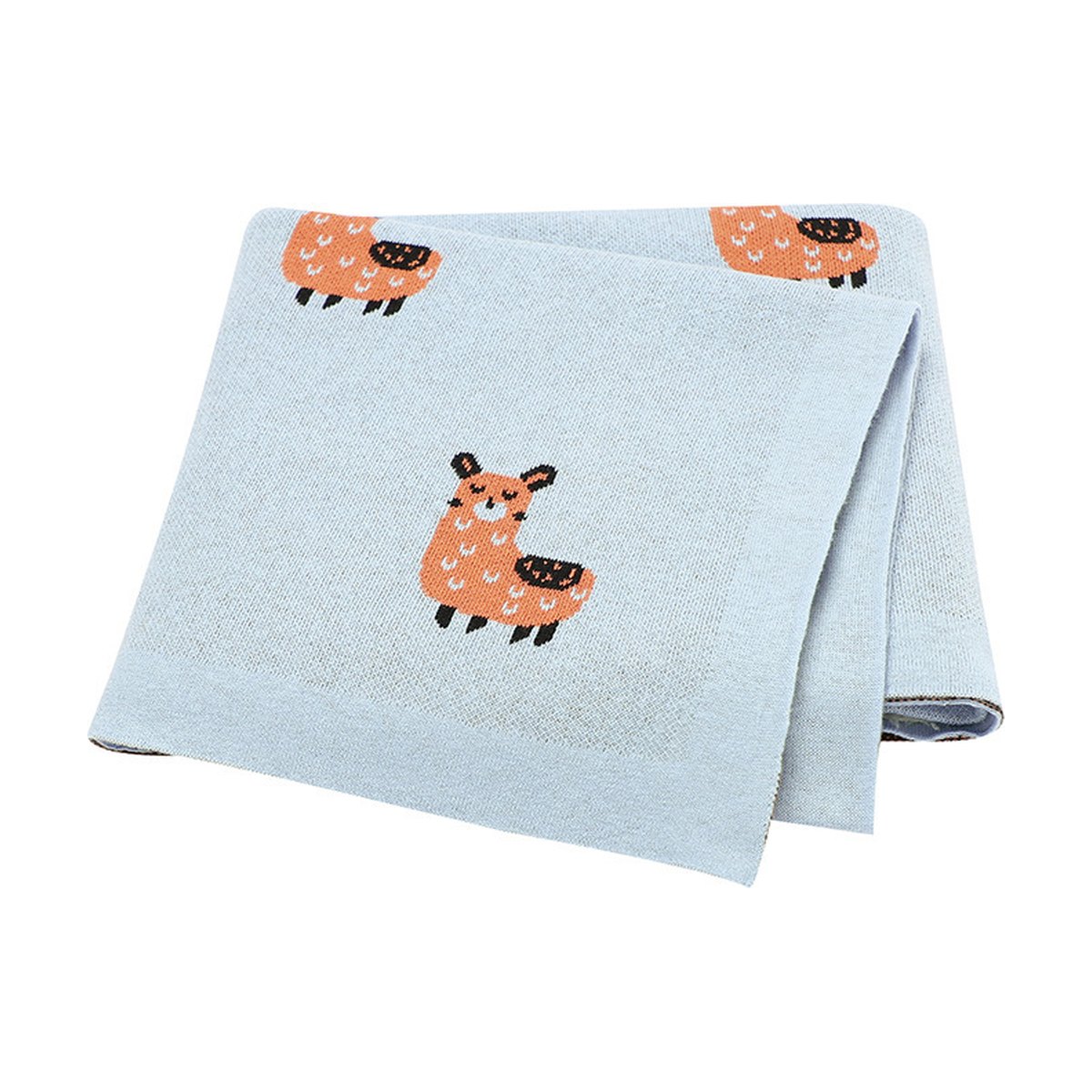 Alpaca Knitted Baby Blanket
