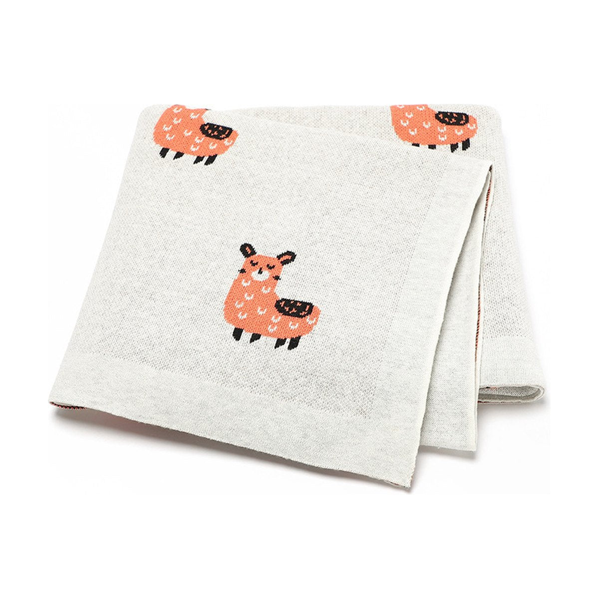 Alpaca Knitted Baby Blanket