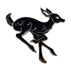 Animal Brooch Black White Deer