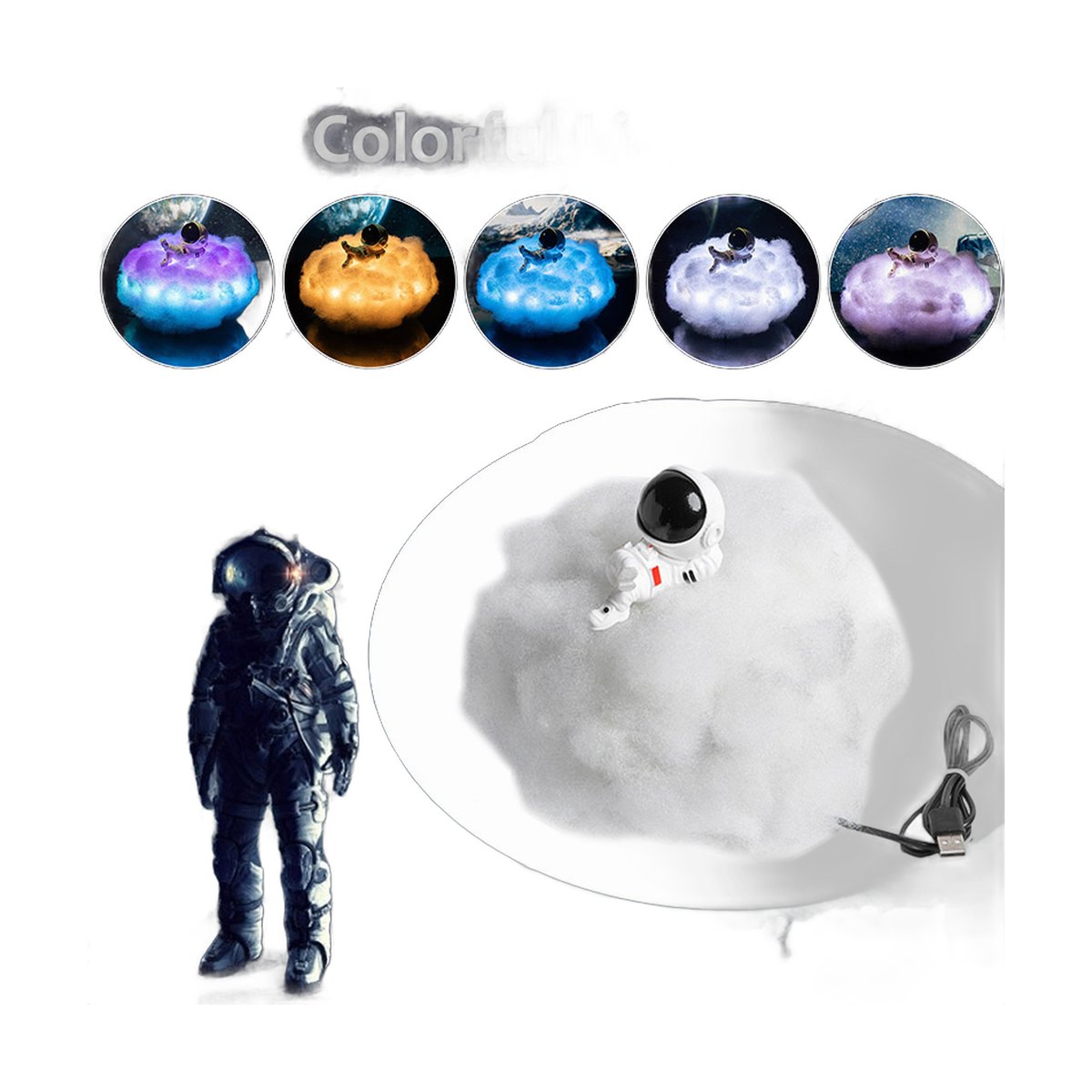 Astronaut Cloud Night Light