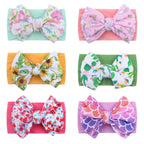 Nylon Bow Hair Band Baby Soft Printed