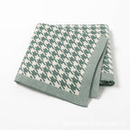 Houndstooth Knitted Baby Blanket