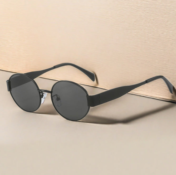 Oval Sunglasses Metal Vintage