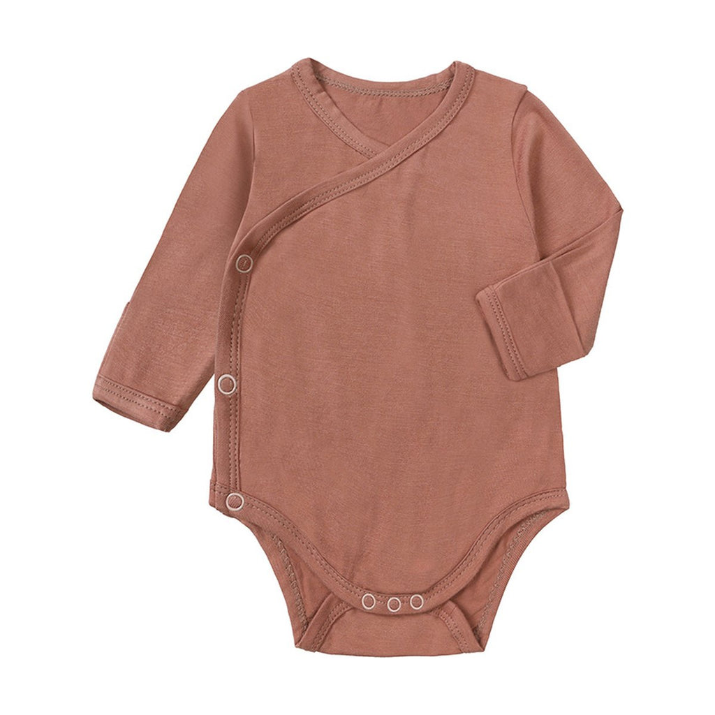 Baby Bamboo Fiber Long Sleeve Bodysuit Jumpsuit