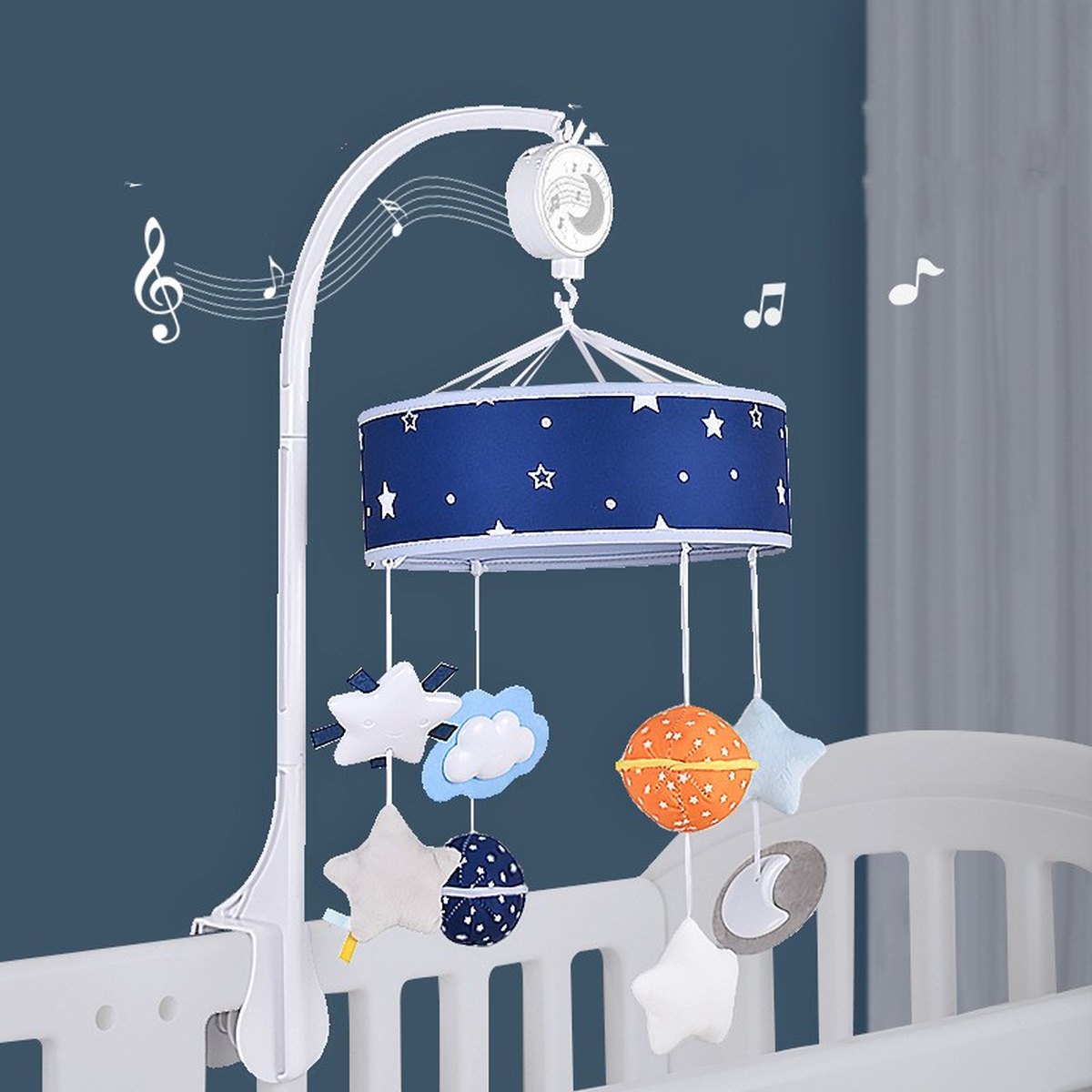 Baby Bed Bell Rattle Music Star Comfort