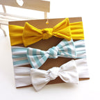 Baby Cotton Bow Headband Card Pack Three