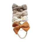 Baby Cotton Gauze Butterfly Tie Headband Set