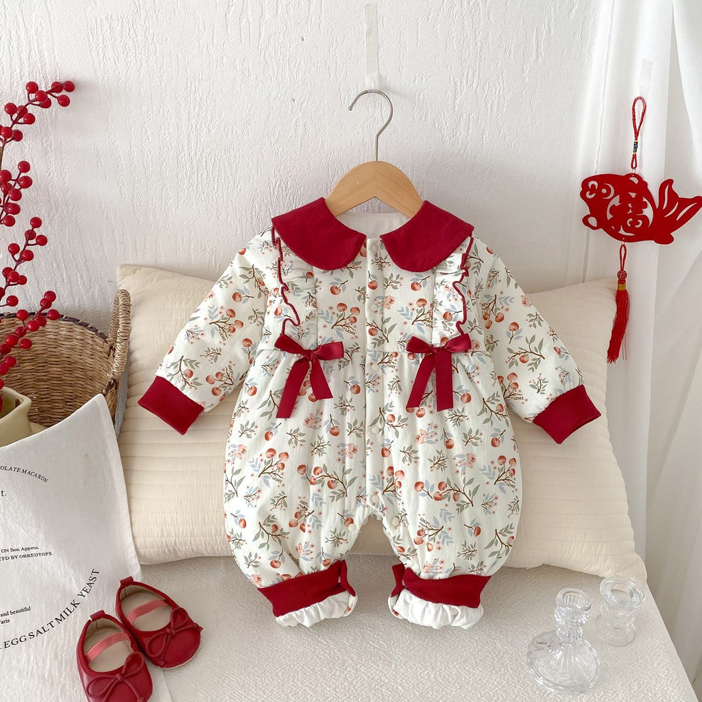 Baby Cotton-padded One-piece Bodysuit Pure Cotton Class