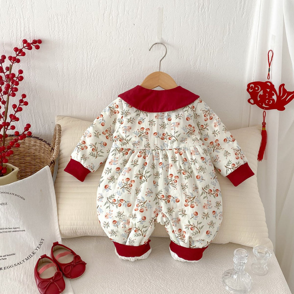 Baby Cotton-padded One-piece Bodysuit Pure Cotton Class