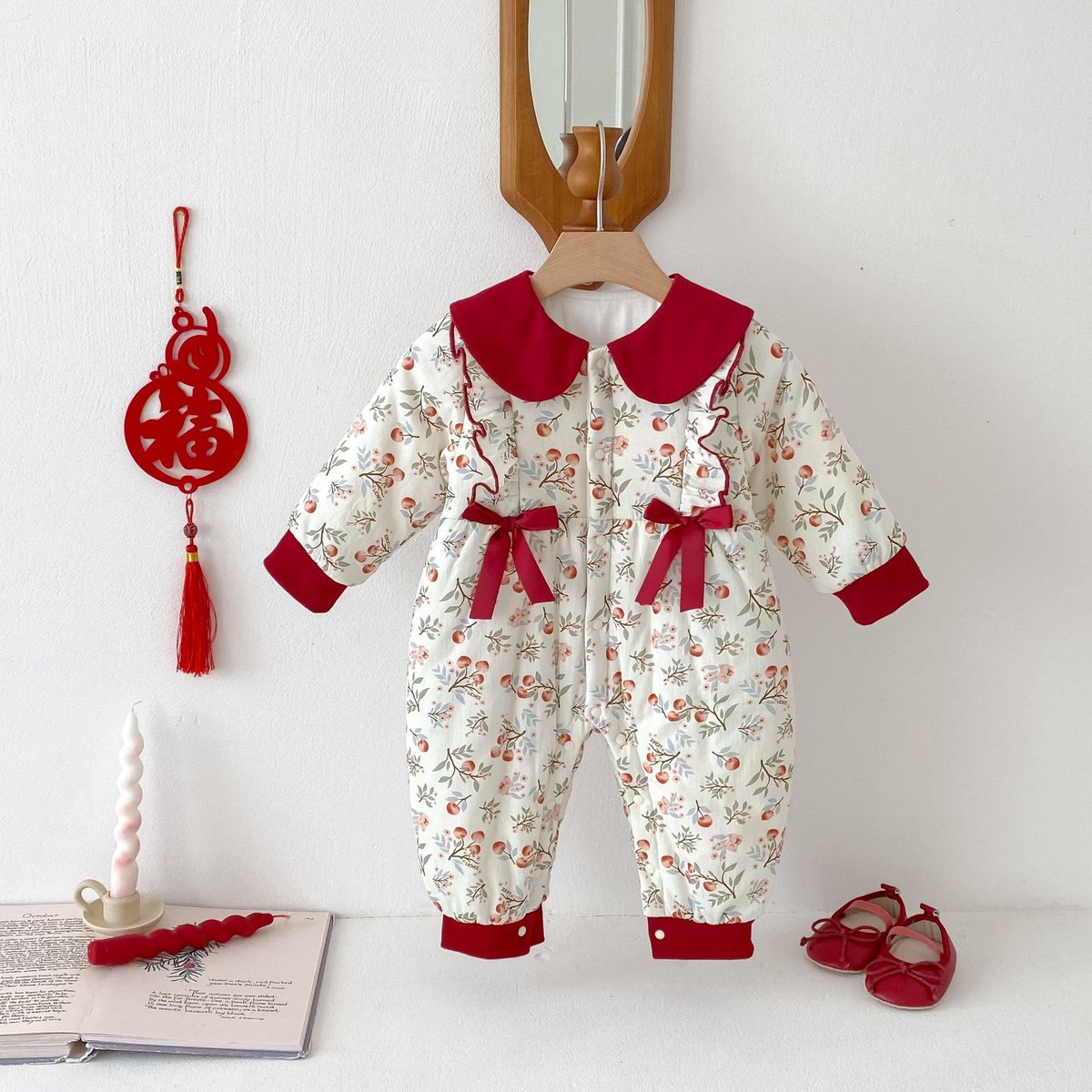 Baby Cotton-padded One-piece Bodysuit Pure Cotton Class