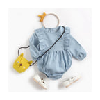 Baby Denim Clothes Bodysuit Wrap Fart Romper