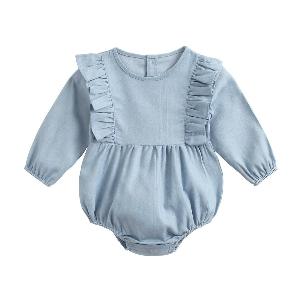Baby Denim Clothes Bodysuit Wrap Fart Romper