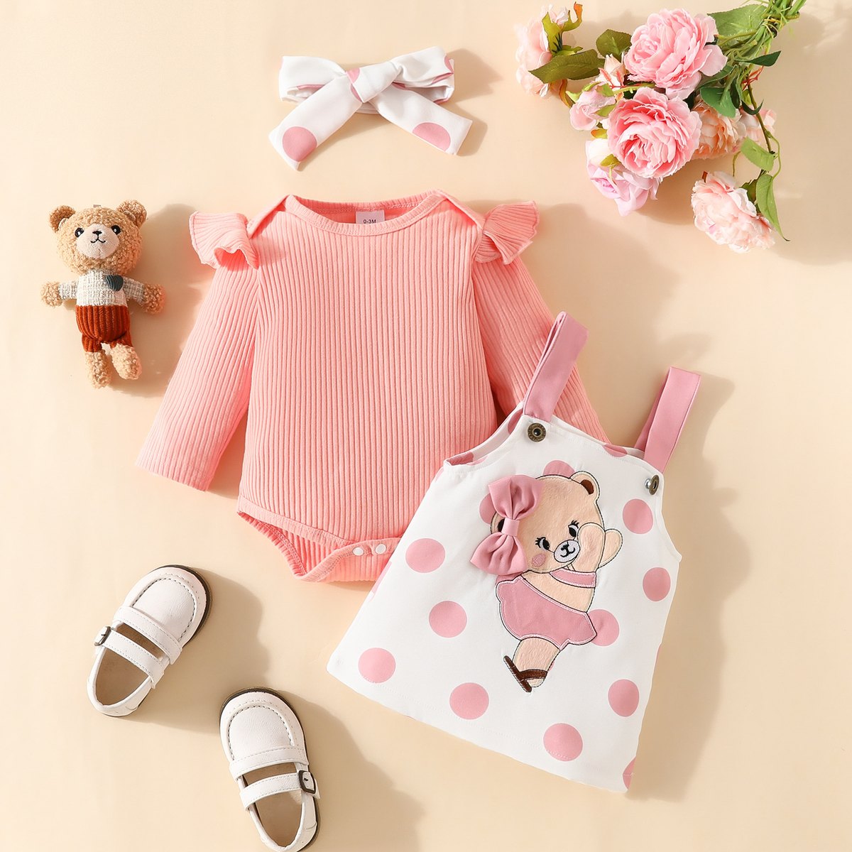 Baby Girl Bear Skirt Outfit