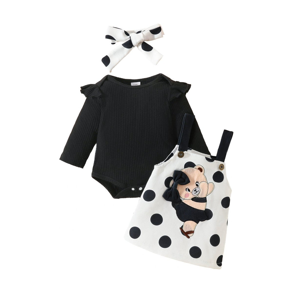 Baby Girl Bear Skirt Outfit