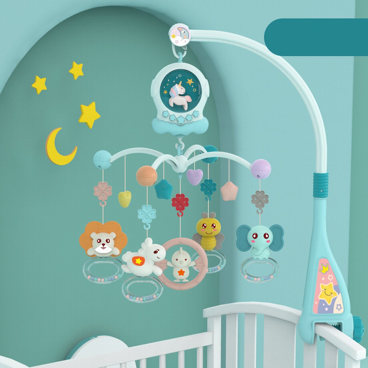 Baby Music Bed Bell Puzzle Bedside Rotating