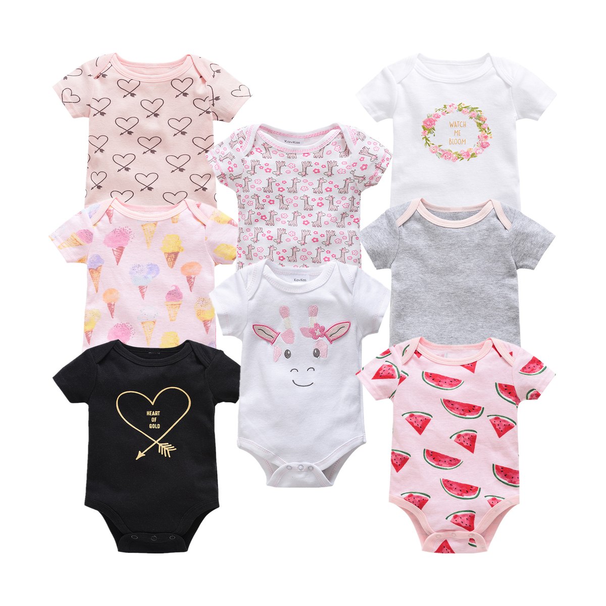 Baby Newborn Cartoon Short-sleeved Romper Casual