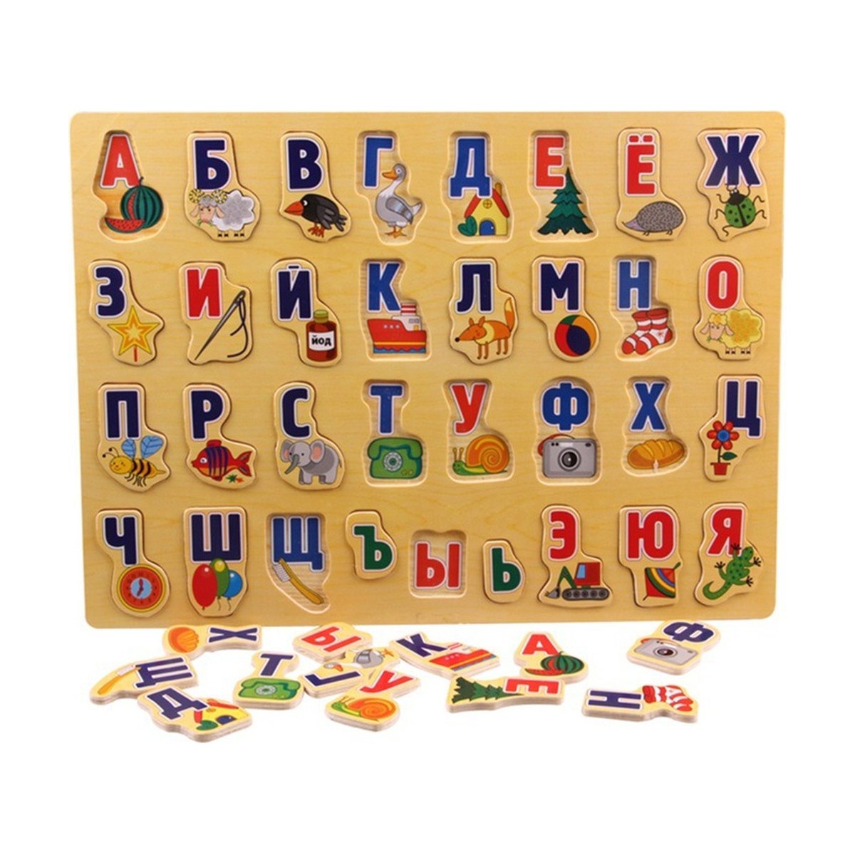 Baby Puzzle Wooden Russian Alphabet