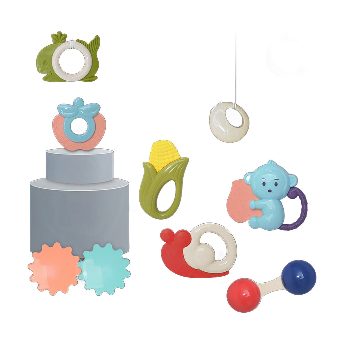 Baby Rattle 10 Piece Set Hand Gift