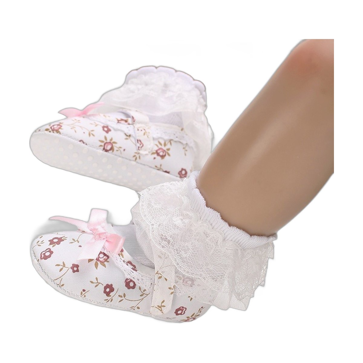 Baby Shoes Soft-soled Princess Flower Design First