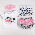 Baby Short Sleeve T-shirt Socks Headband Set