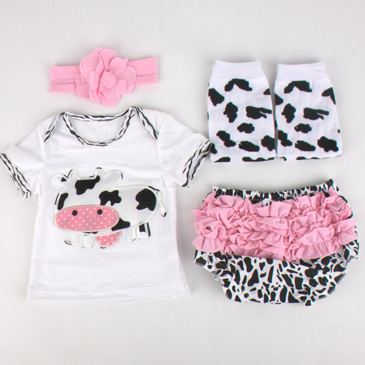 Baby Short Sleeve T-shirt Socks Headband Set