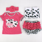 Baby Short Sleeve T-shirt Socks Headband Set