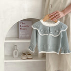Baby Toddler Handmade Ruffle Collar Pullover Sweater