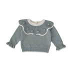 Baby Toddler Handmade Ruffle Collar Pullover Sweater