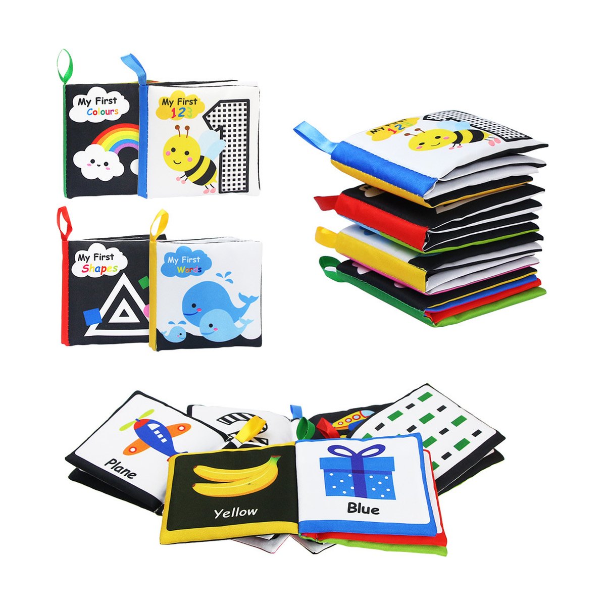 Baby Visual Excitement Cloth Book Montessori Toys