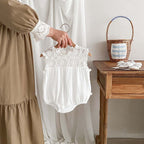 Baby Waffle Lace Romper