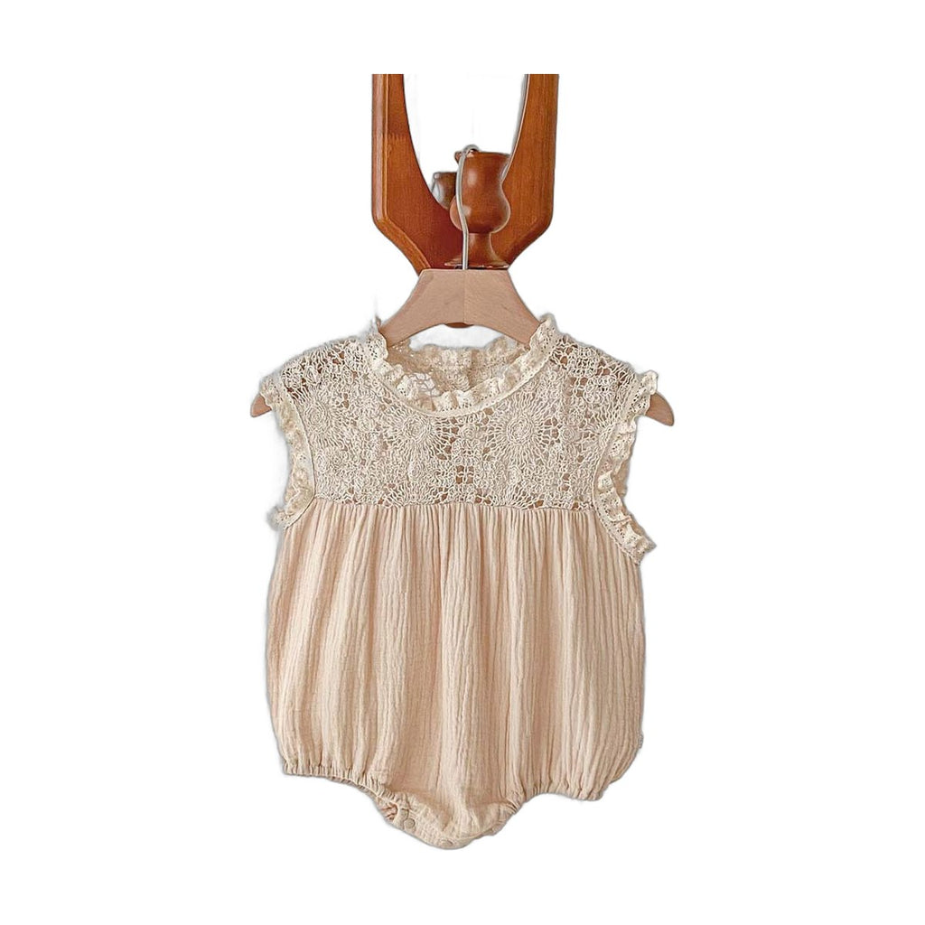 Baby Waffle Lace Romper
