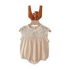 Baby Waffle Lace Romper
