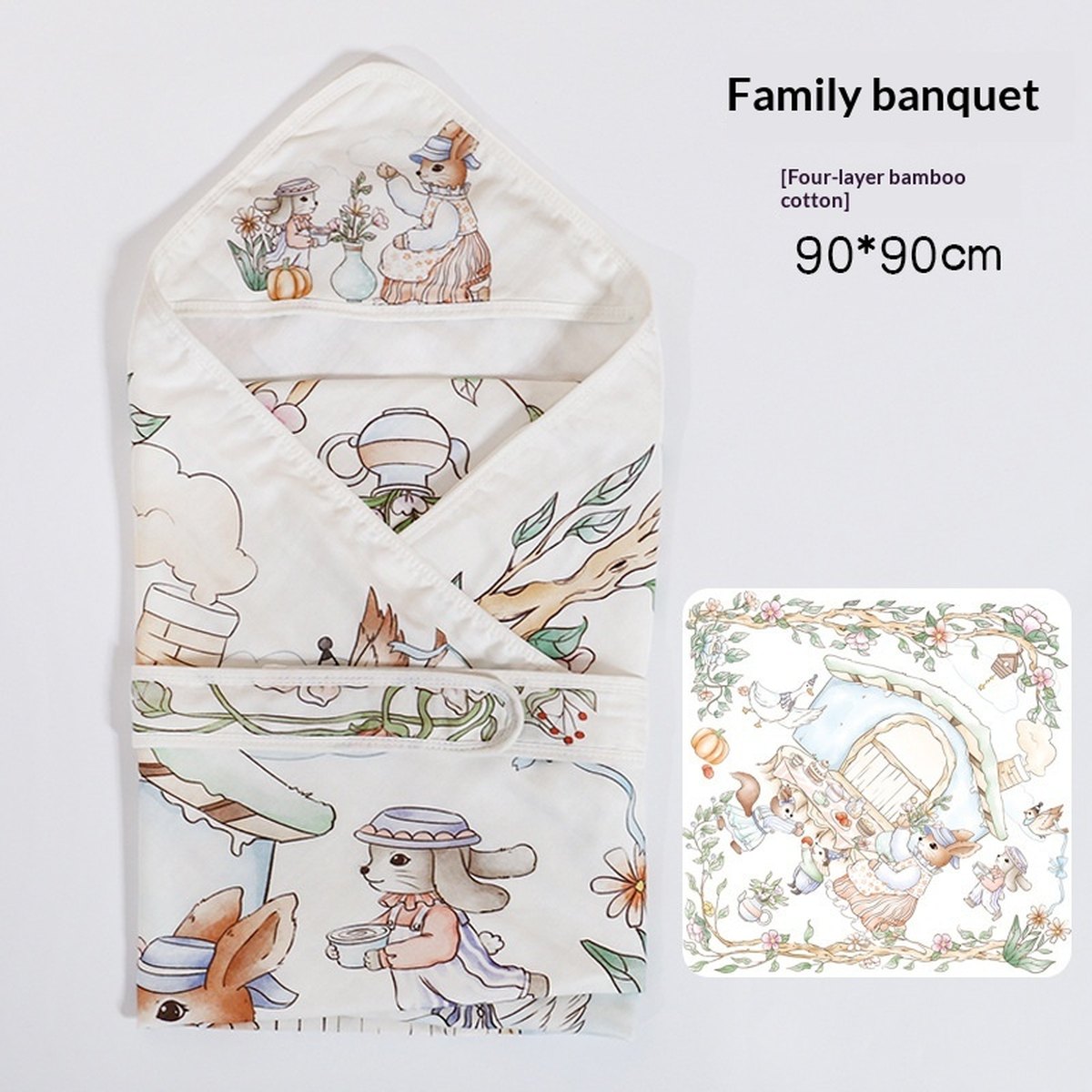 Bamboo Cotton Swaddle Blanket